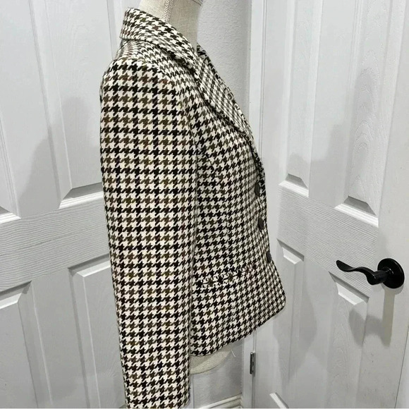 Mossimo Houndstooth fitted blazer jacket pockets, button front. Academia - Picture 3 of 11
